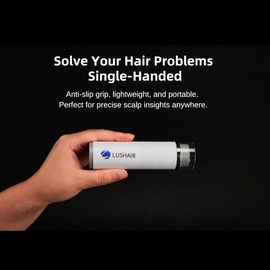 Lushair WiFi Scalp Explorer, Professional Digital Microscope, 400x Magnification, Compatible with Smartphones/Tablets, AI Analysis, Pore Congestion, Dandruff, Hair Loss, Check, Beauty Salon, Home Use, Hair Growth, Care Plan Suggestion