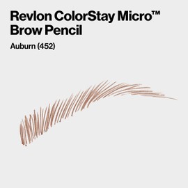 Revlon ColorStay Micro Eyebrow Pencil with Built In Spoolie Brush, Infused with Argan and Marula Oil, Waterproof, Smudgeproof, 452 Auburn (Pack of 1)