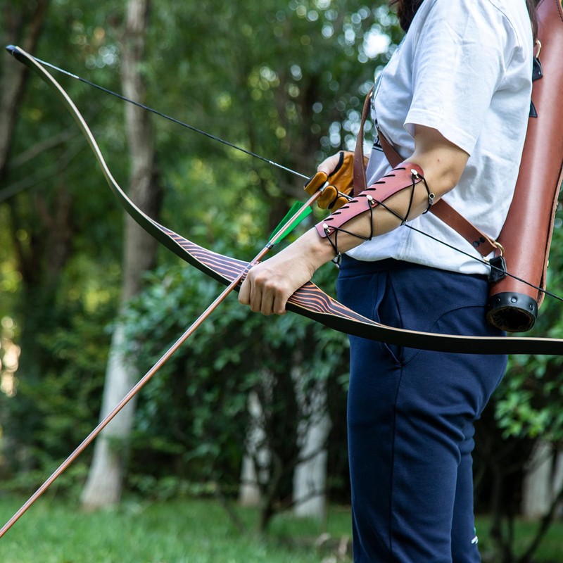 Deerseeker Outdoor Archery 54" Traditional Bow Hunting Longbow with Bamboo
