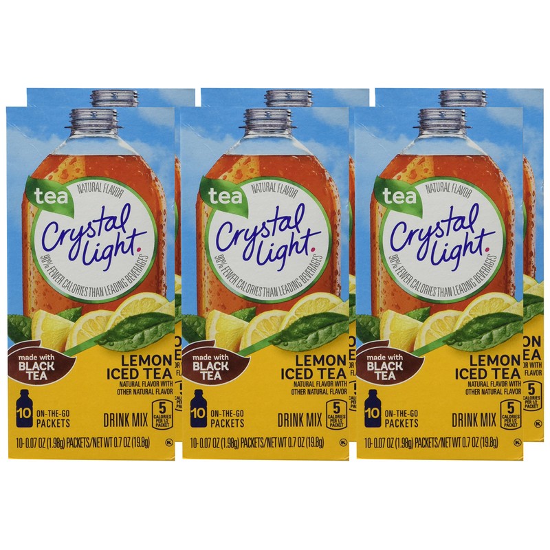 Crystal Light Iced Tea On The Go with Lemon, 10-Count,