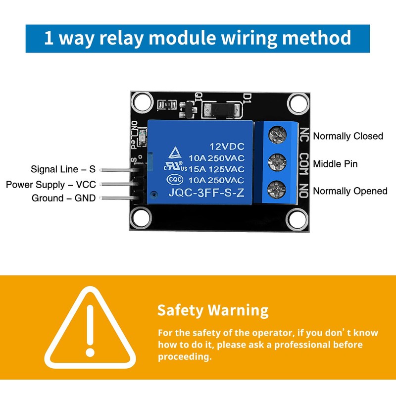 VooGenzek Pack of 5 12 V 1 Channel Relay Module