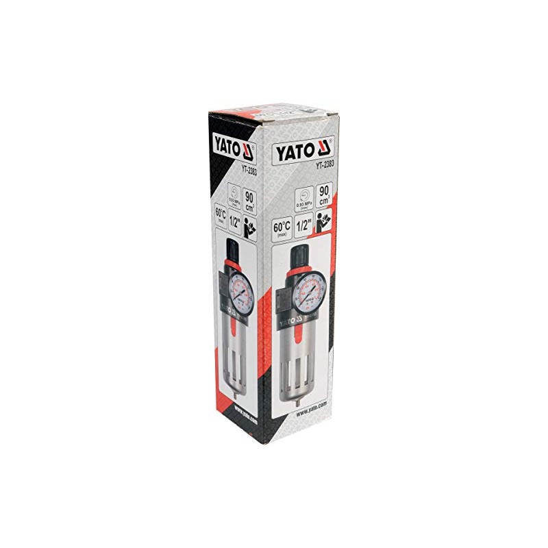 'Yato yt-2383 – Air Regulator with Gauge and Filter 1/2