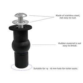 Desenda 4 PCS Universal Toilet Seat Hinges Screws Toilet Seat Fittings Stainless Toilet Seat Screws and Bolts for Top Mounting Hardware Toilet Seats Hinges