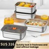 [2-Pack] 1500ml Bento Box Food Storage Container, Food Grade SUS316L