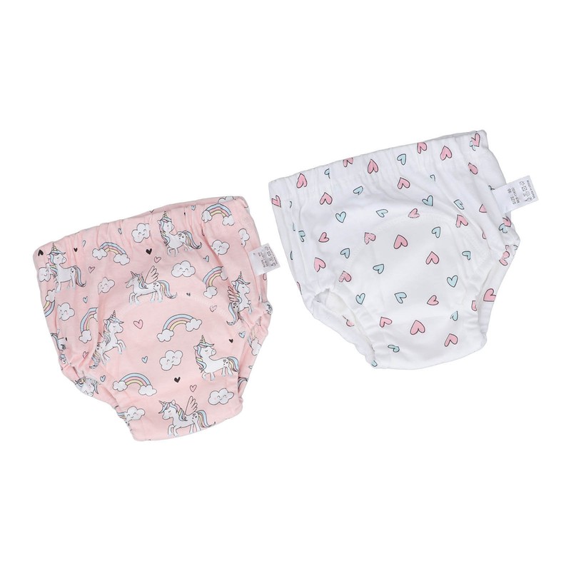 2 Pcs Toddler Training Pant Cotton Strong Absorbent Washable Reusable