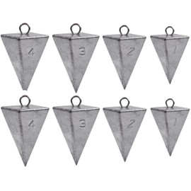 Pyramid Sinker Fishing Weights Bullet Fishing Weight Saltwater Fishing Weight Sinker for Catfish Rig Ocean Surf Fishing Gear Tackle 1oz 2oz 3oz 4oz 5oz 6oz 8oz