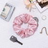 LiveBe Satin Zipper Scrunchies with Hidden Pocket Storage, Set of