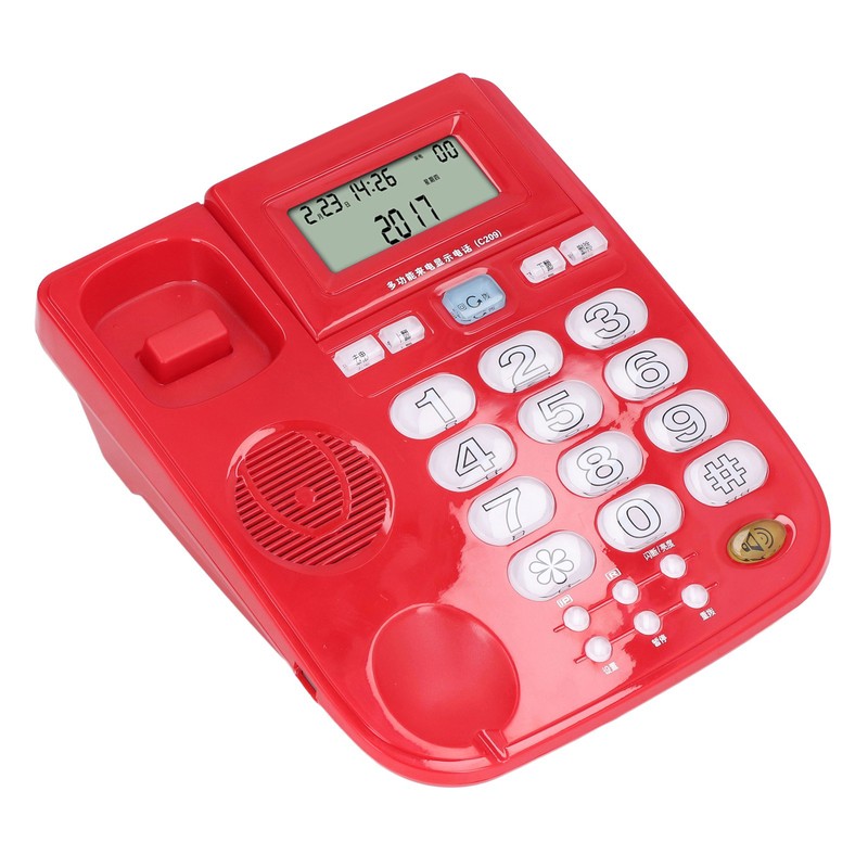 Corded Desktop Phone Wired Fixed Telephone with Big Ringtone Luminous