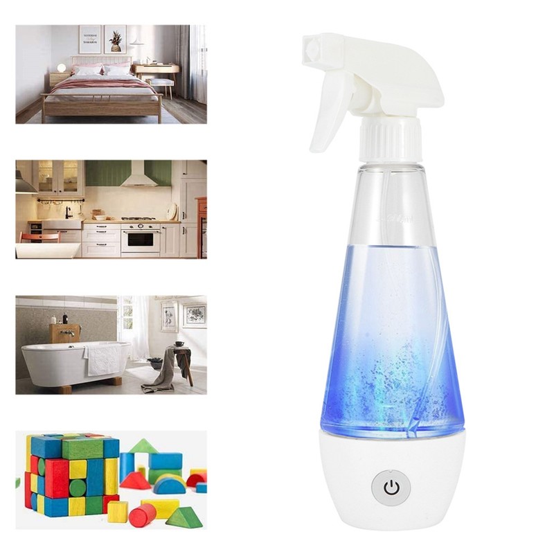 300ml USB Portable Sodium Hypochlorite Generator Detergent Spray Bottle Household