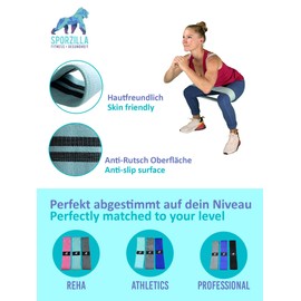 Sporzilla® Booty Band - Resistance Bands for a Firm Butt - Fitness Bands Set for Any Level: Rehab, Advanced and Professionals - Resistance Bands