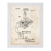 Binocular Microscope Patent Art Old Look Print in a Distressed