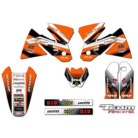 Senge Graphics Inc. 1998-2000 KTM EXC 125 200 250 300 380 GRAPHICS SET STICKERS DECO DECALS MX 1999 - No Number Plate Decals