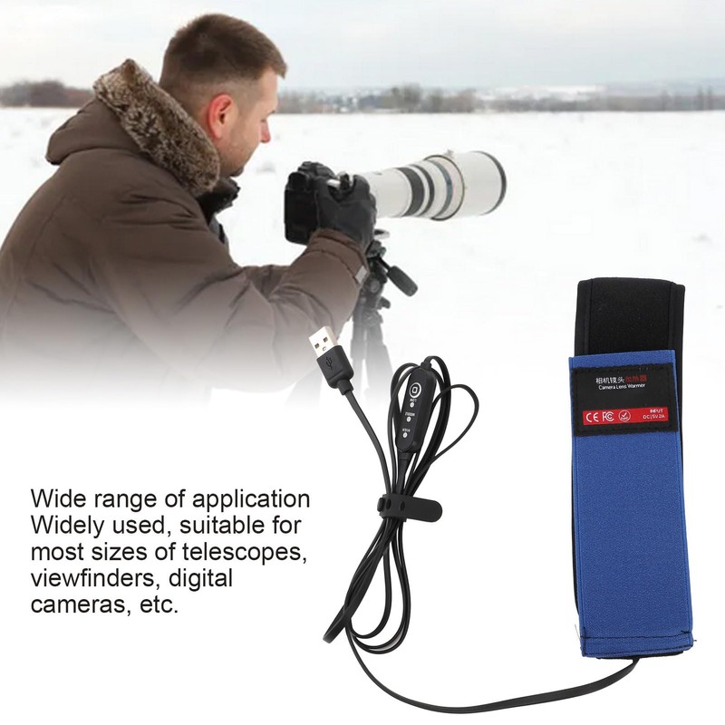 USB Lens Warmer, Lens Heater with 3 Adjustable Temperatures, Dew