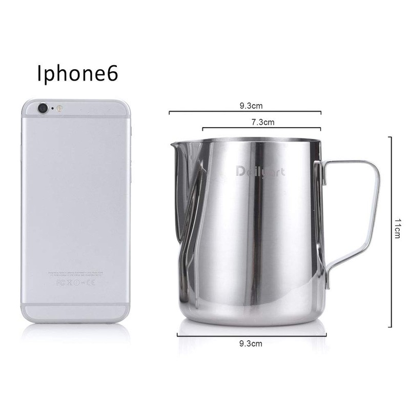Milk Jug Latte Art Milk Pitcher 18/8 Stainless Steel with