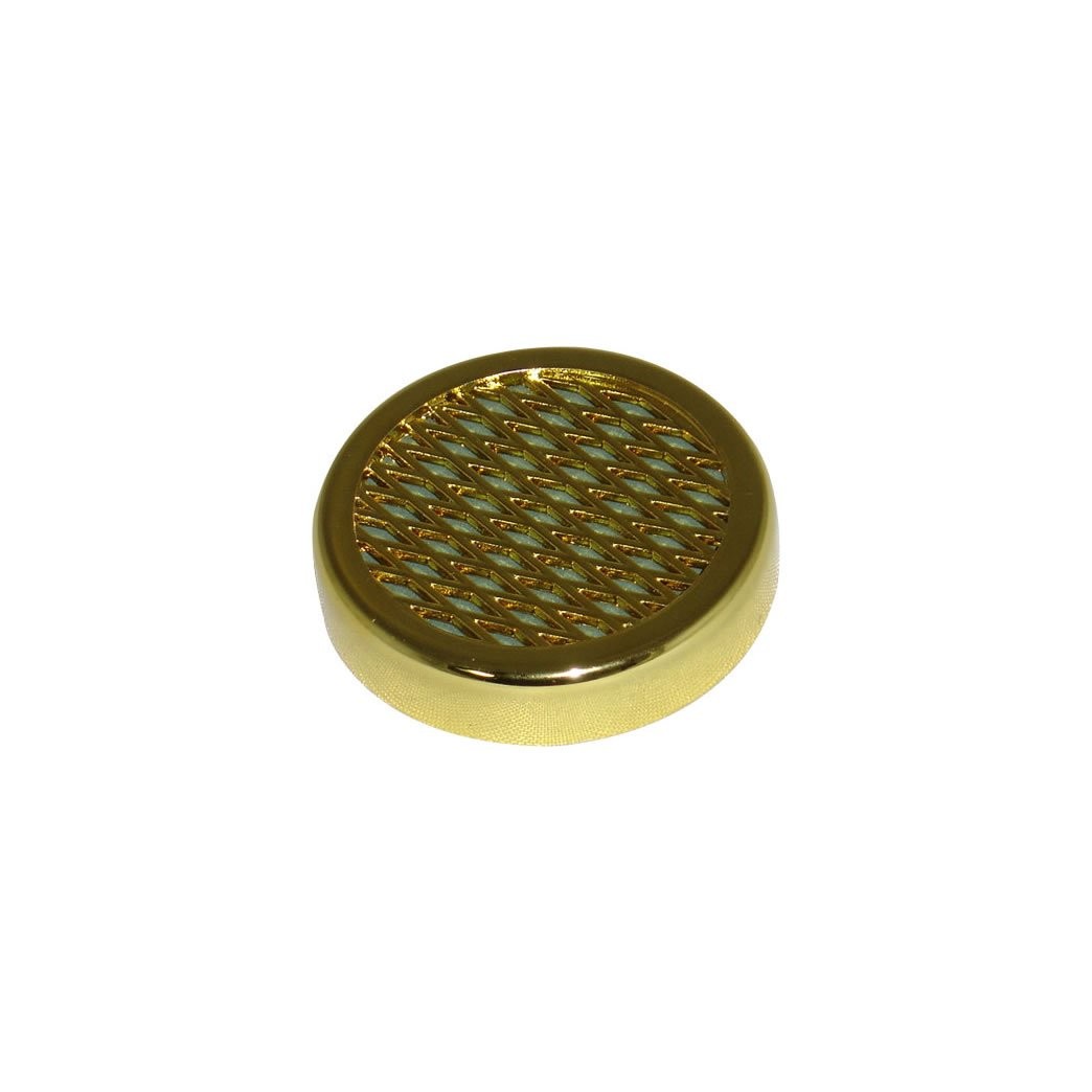 Cuban Crafters Cigar Humidifier for Humidors - Small Round Humidifiers - Gold Tone. 2.25 Diameter and 0.5 Depth.