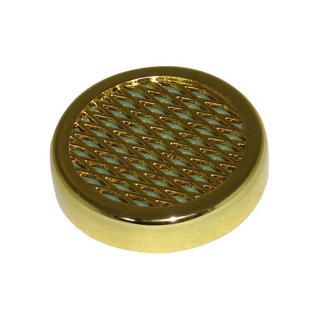 Cuban Crafters Cigar Humidifier for Humidors - Small Round Humidifiers - Gold Tone. 2.25 Diameter and 0.5 Depth.