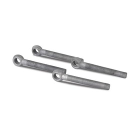 Alberts 410834 Eye Bolt without Accessories | Suitable for Gate Hinges | Hot-Dip Galvanised | Thread M16 | Start Threaded Rod - Centre Eye Bolt 130 mm | Set of 4