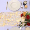 Bloss Gold Table Runners, Sequin Glitter Foil Metallic Table Runners,