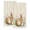 Snowmolle Happy Easter 2 Pack Hand Towels for Bath, Easter