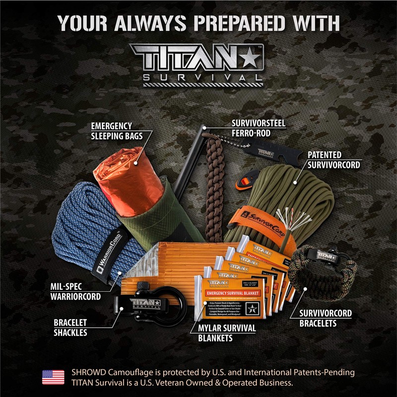TITAN Survival Mylar Survival Blankets 5 Pack 52” x 82”