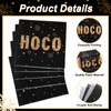 60 Pcs Hoco Cocktail Paper Napkins 6.5 x 6.5 Black