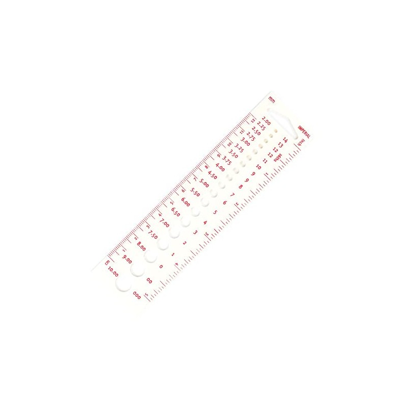 Pony Knitting Gauge, Multi-Colour, 4.5 x 3.9 x 24 cm