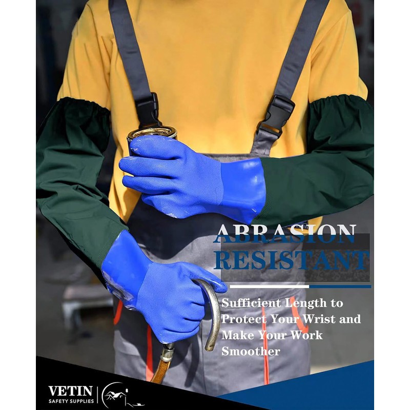 VETIN Rubber Gloves Long Waterproof Work Gloves Waterproof 68 cm