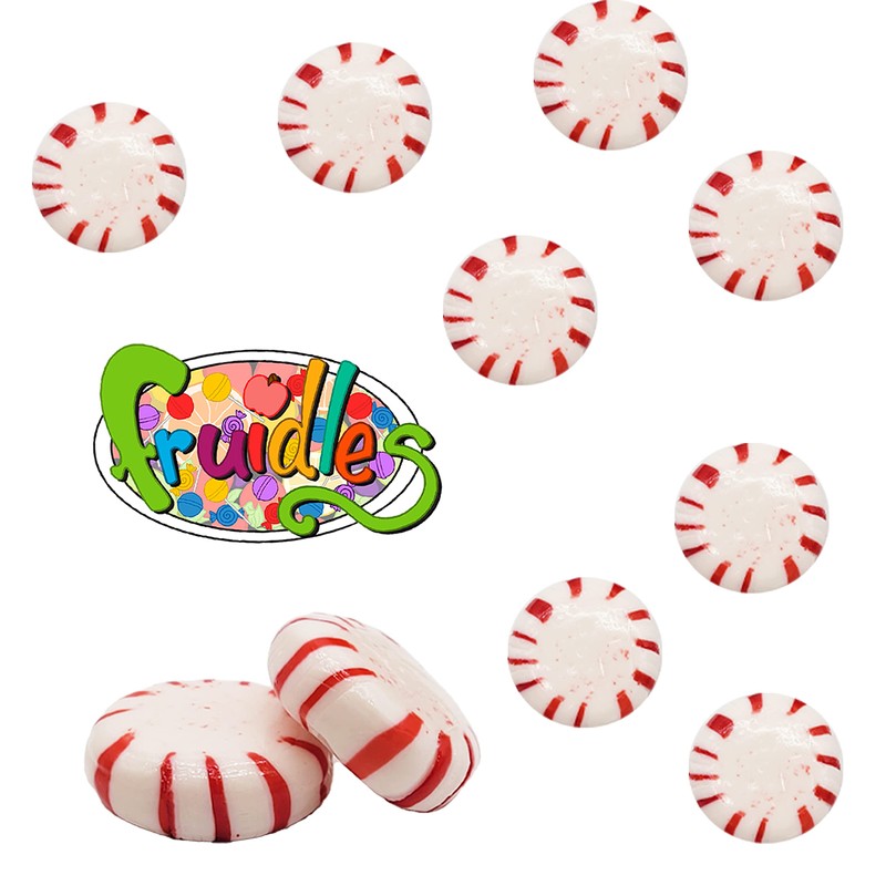 Peppermint White Face Starlights Hard Candy, Kosher, Individually Wrapped (Half-Pound)
