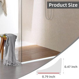 67 Inch Collapsible Shower Threshold Water Dam Barrier,Self Adhesive Silicone Shower Water Bathtub Splash Guard Bathroom Kitchen Water Stopper Blocker for Dry and Wet Separation Seal Strip Edge Trim