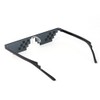 Lottoy Sunglasses with Mosaic Decor, Thug Life Glasses Pixelated, Party