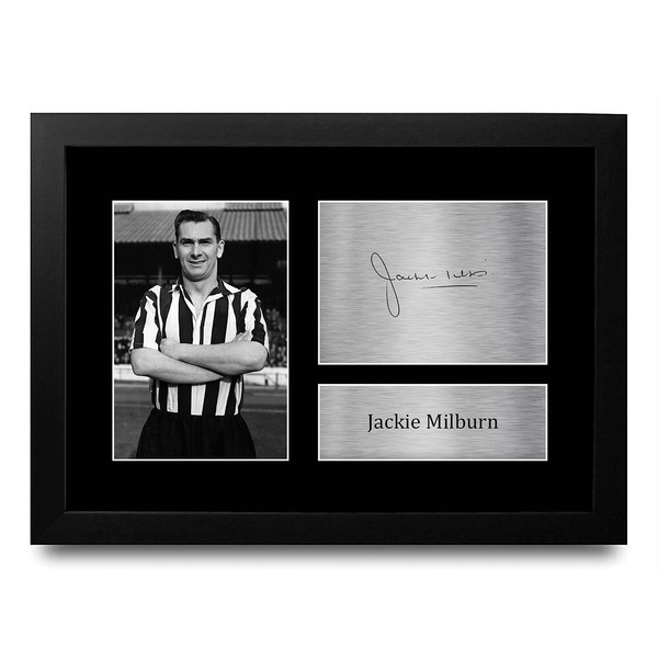 HWC Trading FR A4 Jackie Milburn Newcastle United Gifts Printed