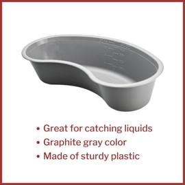 McKesson Emesis Basin, Plastic, Graphite, 500 cc, 1 Count