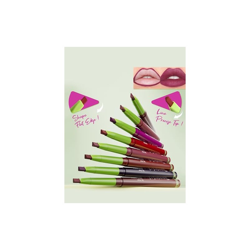 Erinde 2 Pcs de delineador de labios mate, delineador de