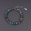 COAI Men's Gemstone Bracelet with Silver Charm Bracelets for Men,