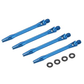 PATIKIL Aluminum Dart Shafts 48mm, 4 Pack 2BA Thread Dart Stems Replacement Accessories with Rubber Rings for Steel Tip, Sky Blue