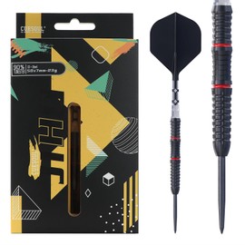 CUESOUL JIHO S5 23g Steel Tip 90% Tungsten Dart Set with Titanium Coating and Unifying Rust T19 Flight