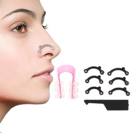 QOMJUFA 1 Satz Nose Shaper, Nose Shaper Lifter Clip,Nasenformer-Up-Lifting-Clip, Silikon Nasenbrücke Nasenklammer, Nose Lift Magic Clip Painless, Nasen Massagegeräte