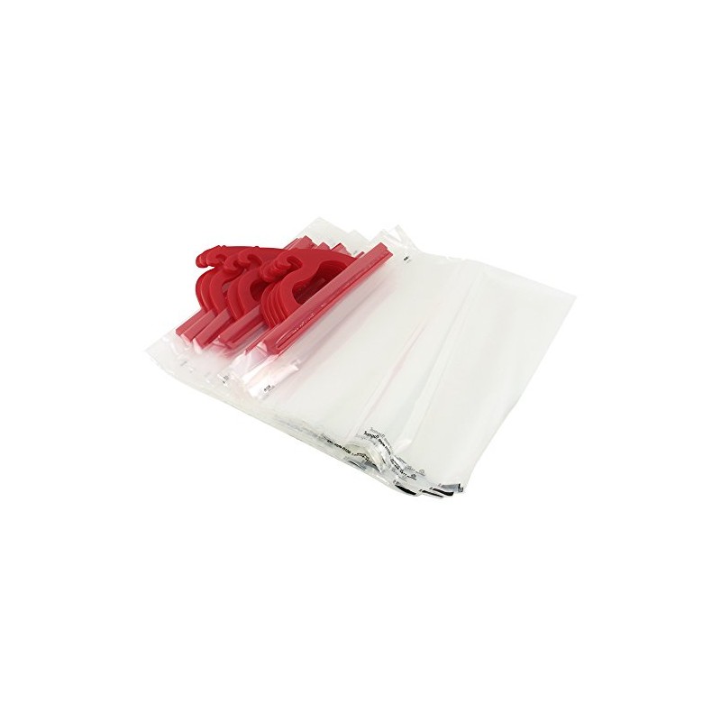 Deluxe Red Handle Hang-Up Bags - 12 1/2" x 14"