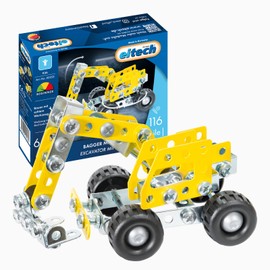 Eitech 00253 Metal Construction Kit - Mini Excavator, Construction Toy for Children from 6 Years, Construction Vehicle with Movable Shovel Arm
