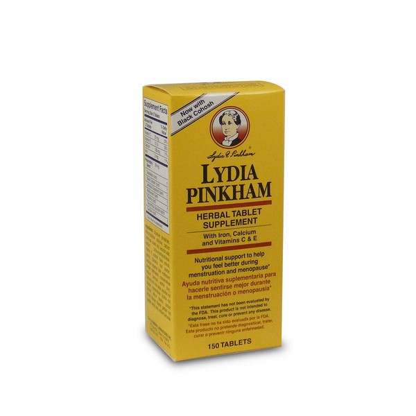 Lydia Pinkham Herbal Supplement Tablets for Menstruation and Menopause Support, 150 Count
