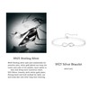 KristLand Sterling Silver Bracelets Infinity Bracelets Hand Chain Adjustable Chain