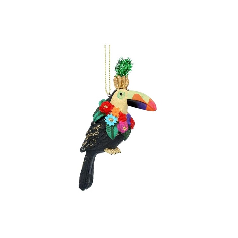Gisela Graham Resin Carnival Toucan Hanging Decoration