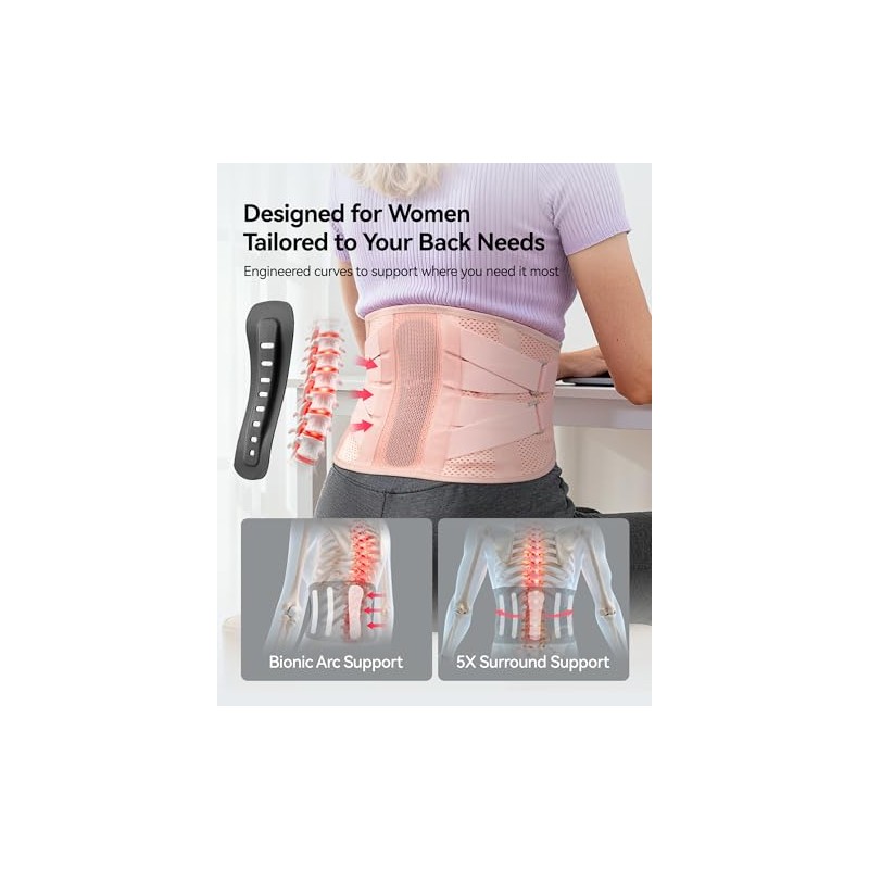 Faja lumbar para mujeres con dolor de espalda baja, soporte