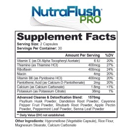 NutraFlush #1 COLON CLEANSE Detox Cleanser Pill ~ Best Cleansing Diet Supplement