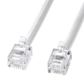 Sanwa Supply Modular Cable, TEL-N1-1N2, White