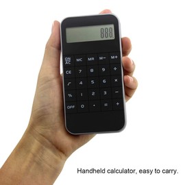 10 Digit Electronic Calculator, Notebook Type Calculator, Pocket Electronic Calculator, Calculator, Standard Function Calculator, Phone Size, Small, Stylish, Energy Saving, Luxury, Mini Calculator, Portable, Lightweight, Convenient, Office, Business, Sch