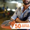 Xtremeauto Nitrile Gloves - Disposable Gloves, Diamond Grip Orange Gloves