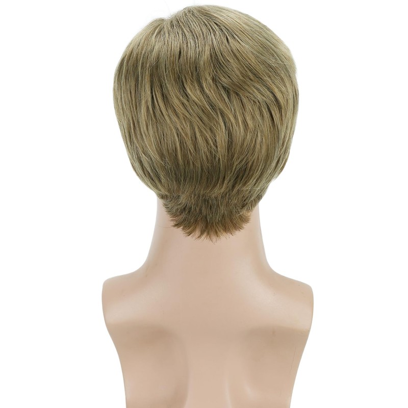Kids Halloween 70s 80s Boy Wig Short Ash Blonde Wig