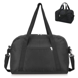 Women's Sports Bag Small 20L Waterproof Travel Bag Hand Luggage 40 x 20 x 25 cm, Hand Luggage Bag, Small Travel Bag Women, Gym Bag, Sports Bag for Weekender Women Men (Black), black