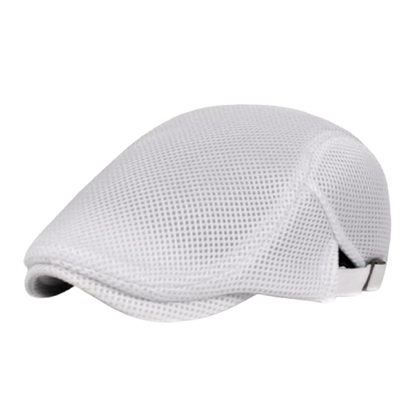 howkuhat Men's Flat Cap Beret Hat Mesh Peaked Newsboy Cap